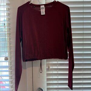 Womens Gymshark Sweat Seamless Long Sleeve Crop Top